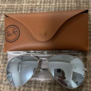 Women’s RB3025 Ray Ban Aviator Mirror Large Metal 019/W3 58014 3P